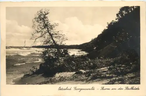 Ostseebad Georgenswalde - Sturm an der Steilküste -489366