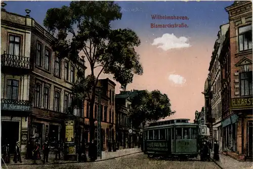 Wilhelmshaven - Bismarckstrasse mit Strassenbahn -487984