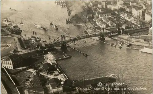 Wilhelmshaven - Kaiser Wilhelm Brücke aus der Vogelschau -488728