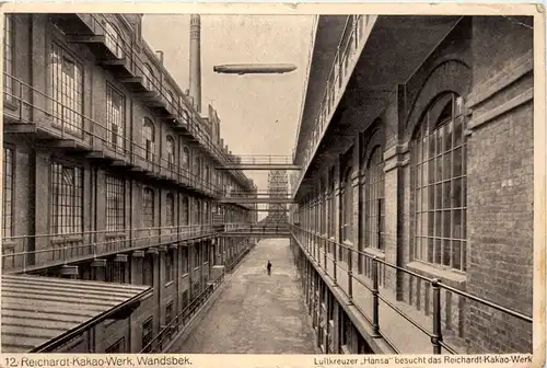 Wandsbek - Reichardt Kakao Werk mit Zeppelin Hansa -489256