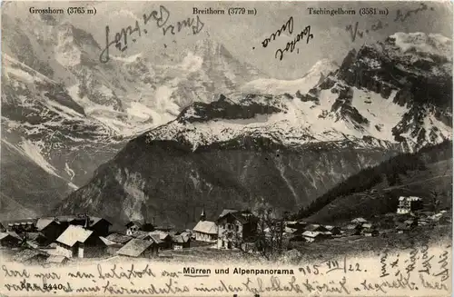 Mürren und Alpenpanorama -489890