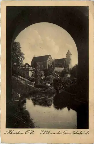 Allenstein - Schloss von der Eisenbahnbrücke -489482