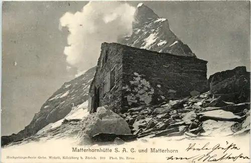 Matterhornhütte SAC und Matterhorn -489894