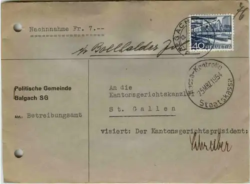 Bulgach SG - Brief mit Nachnahme -490466