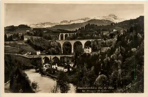 Eisenbahnbrücken über die Sitter bei Bruggen -467092