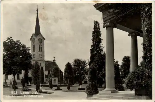 Langenthal - Kirche vom Friedhof -490766