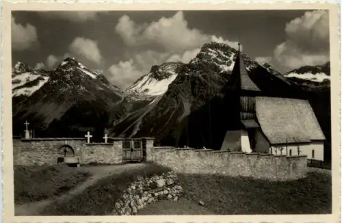 Arosa - Bergkirchli mit Furkagruppe -490538