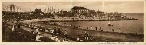 Panorama Wilhelmshaven Strandleben - Klappkarte -491086