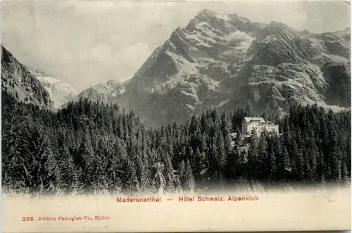 Maderanerthal - Hotel Schweiz. Alpenclub -490532