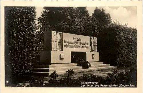 Wilhelmshaven - Den Toten des Panzerschiffes Deutschland -491894