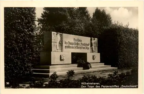 Wilhelmshaven - Den Toten des Panzerschiffes Deutschland -491898