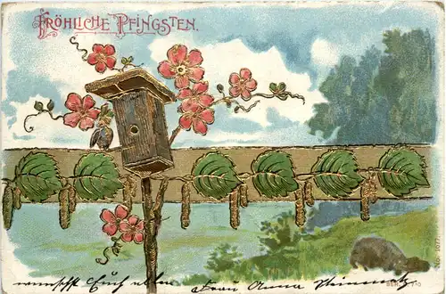 Pfingsten - Prägekarte -468864