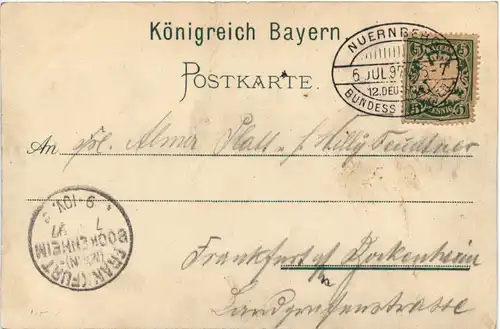 Nürnberg - 7. Deutsches Bundesschiessen 1897 - Litho -491228