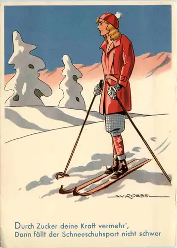Ski - Künstlerkarte Roebel -491248