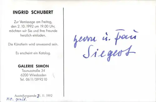 Wiesbaden - Galerie Simon - Ingrid Schubert -493256