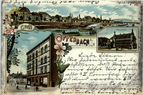 Gruss aus Offenbach am Main - Litho -493186