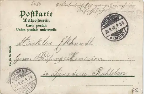 Offenbach - Landmannschaftl. Verein 25. Jubiläum 1902 - Litho -493730