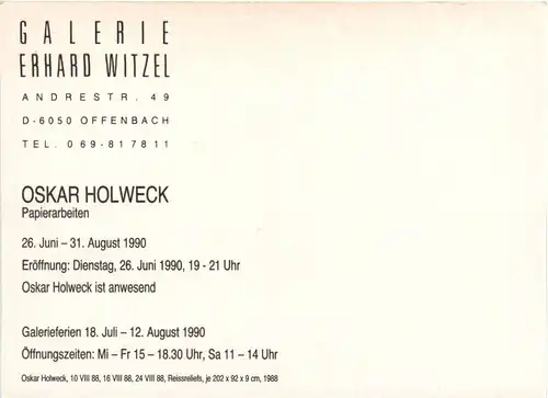 Offenbach - Galerie Erhard Witzel -493218