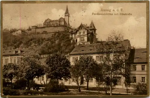 Aussig an der Elbe - Ferdinandshöhe mit Elbstrasse -493830