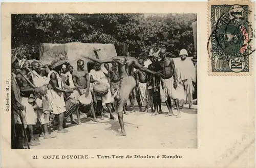 Cote d Ivoire - Tam-Tam de Dioulas a Koroko -99236