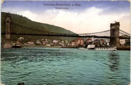 Tetschen-Bodenbach - Kettenbrücke -494038