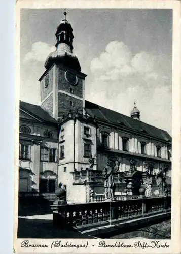Braunau - Sudetengau - Benediktiner Stifts Kirche -494078