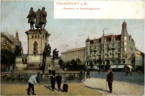 Frankfurt, Rossmarkt mit Gutenbergdenkmal -392592