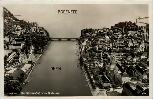 Konstanz, Der Rheinabfluss vom Bodensee -391706