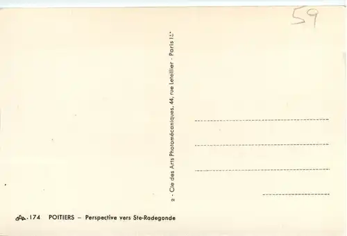 Poitiers, Perspective vers Ste-Radegonde -391968