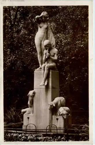 Leipzig, Schäferbrunnen im König-Albert-Park -391854