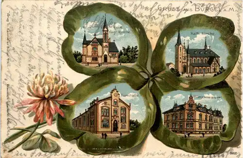 Offenbach - Gruss aus Bürgel - Litho -493388