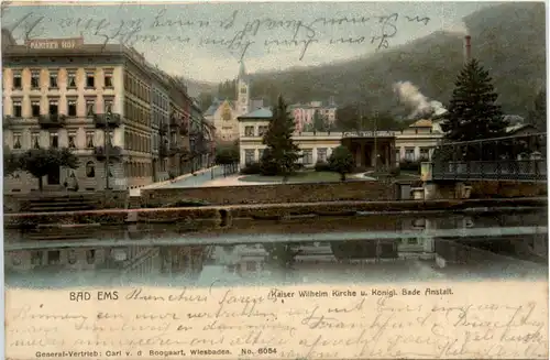 Bad Ems, Kaiser-Wilhelm-Kirche u. Königl. Bade-Anstalt -392568