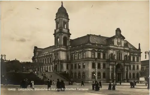 Dresden, Ständehaus mit der Brühlschen Terrasse -392608