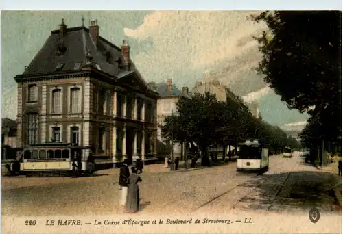 Le Havre, La Caisse dÈpargne et le Boulevard de Strasbourg -392212