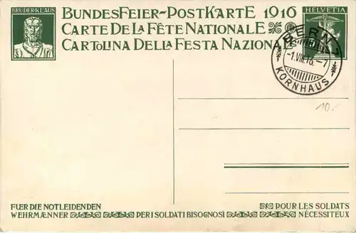 Bundesfeier Postkarte 1916 -454978