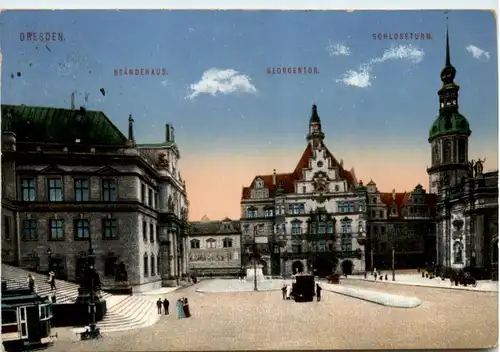Dresden, Ständehaus, Georgentor, Schlossturm -393662