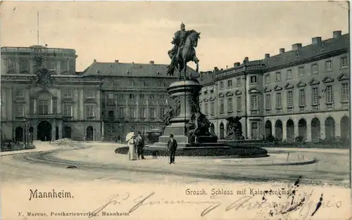 Mannheim, Grossh. Schloss mit Kaiserdenkmal -392432