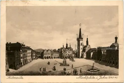 Leitmeritz - Marktplatz im Jahre 1840 -494148