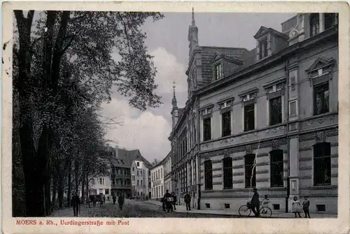 Moers a.Rh., Uerdingerstrasse mit Post -393334