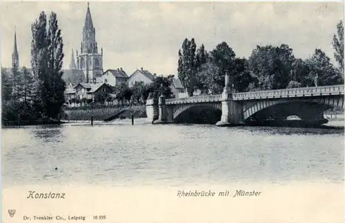 Konstanz, Rheinbrücke mit Münster -391708