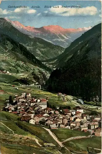 Gotthardbahn, Airolo, Blick nach Ambri-Piotta -392662