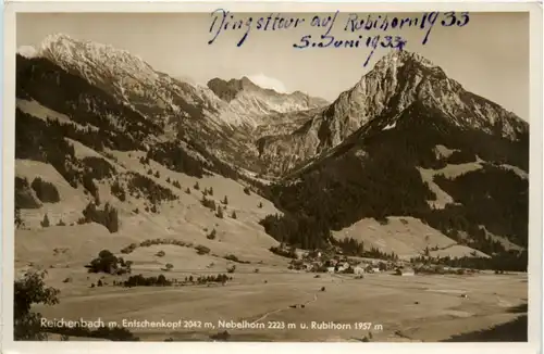 Reichenbach m. Entschenkopf, Nebelhorn u. Rubihorn bei Oberstdorf -393410