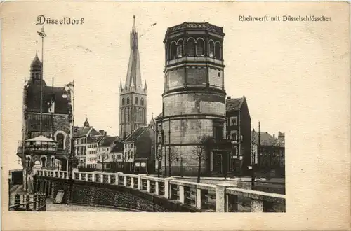 Düsseldorf, Rheinwerft mit Düsselschlösschen -392482