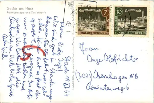 Goslar am Harz, Rathaustreppe und Kaiserworth -395212