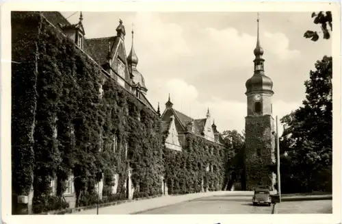 Riesa an der Elbe, Rathaus mit Kirche -394806