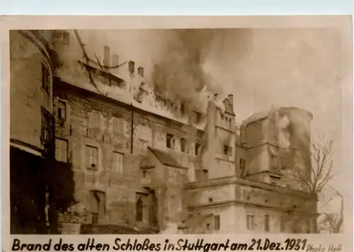 Stuttgart, Brand des alten Schlosses am 21.12.1931 -395468