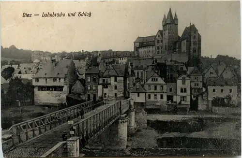 Diez, Bahnbrücke und Schloss -393054