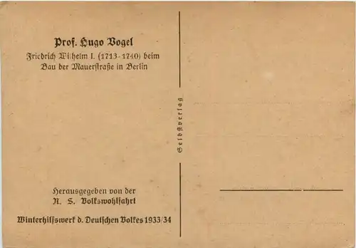 Berlin, Prof. Hugo Bogel, Bau der Mauerstrasse in Berlin -374144