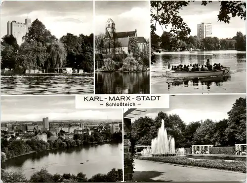 Karl-Marx-Stadt, Schlossteich, div. Bilder -394160