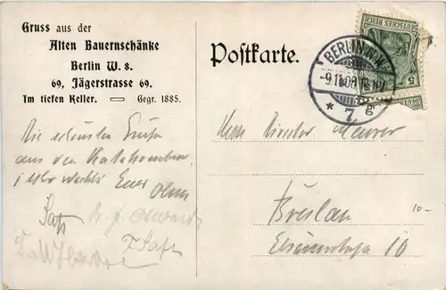 Berlin, Gruss aus der alten Bauernschänke - Im tiefen keller -374324